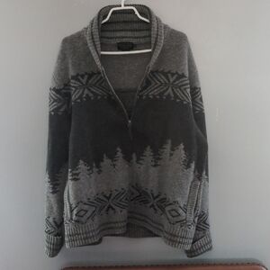 Pendleton Gray Knit Wool Sweater with Label